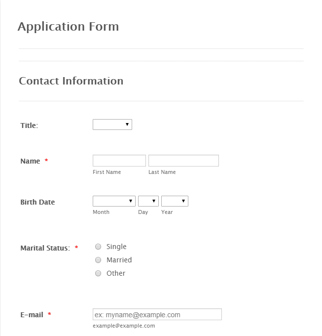 6 ways to capture leads on your website - application form